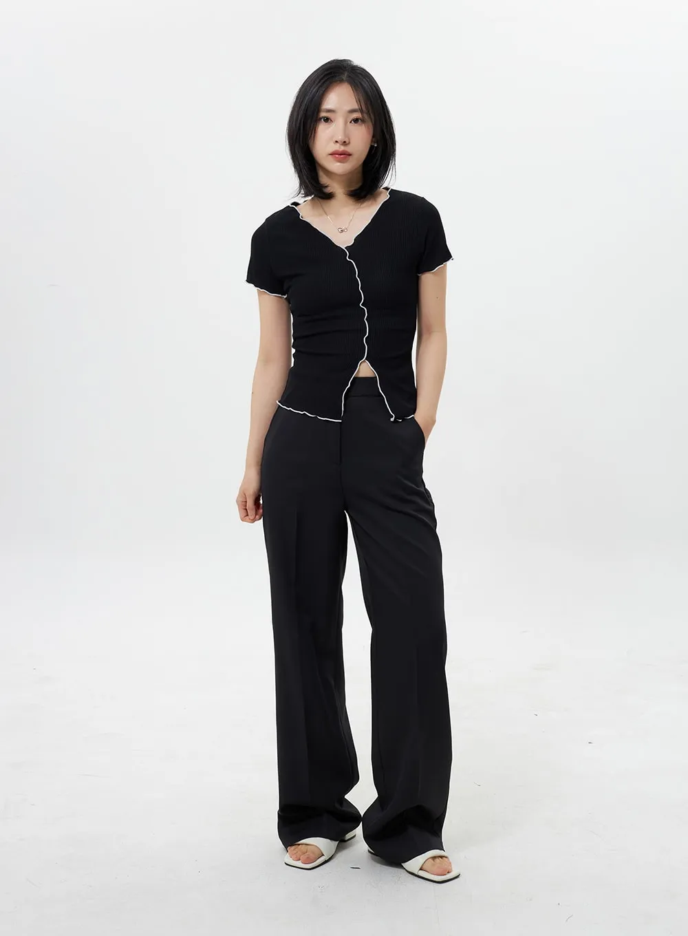 Basic Wide Tailored Pants OY304