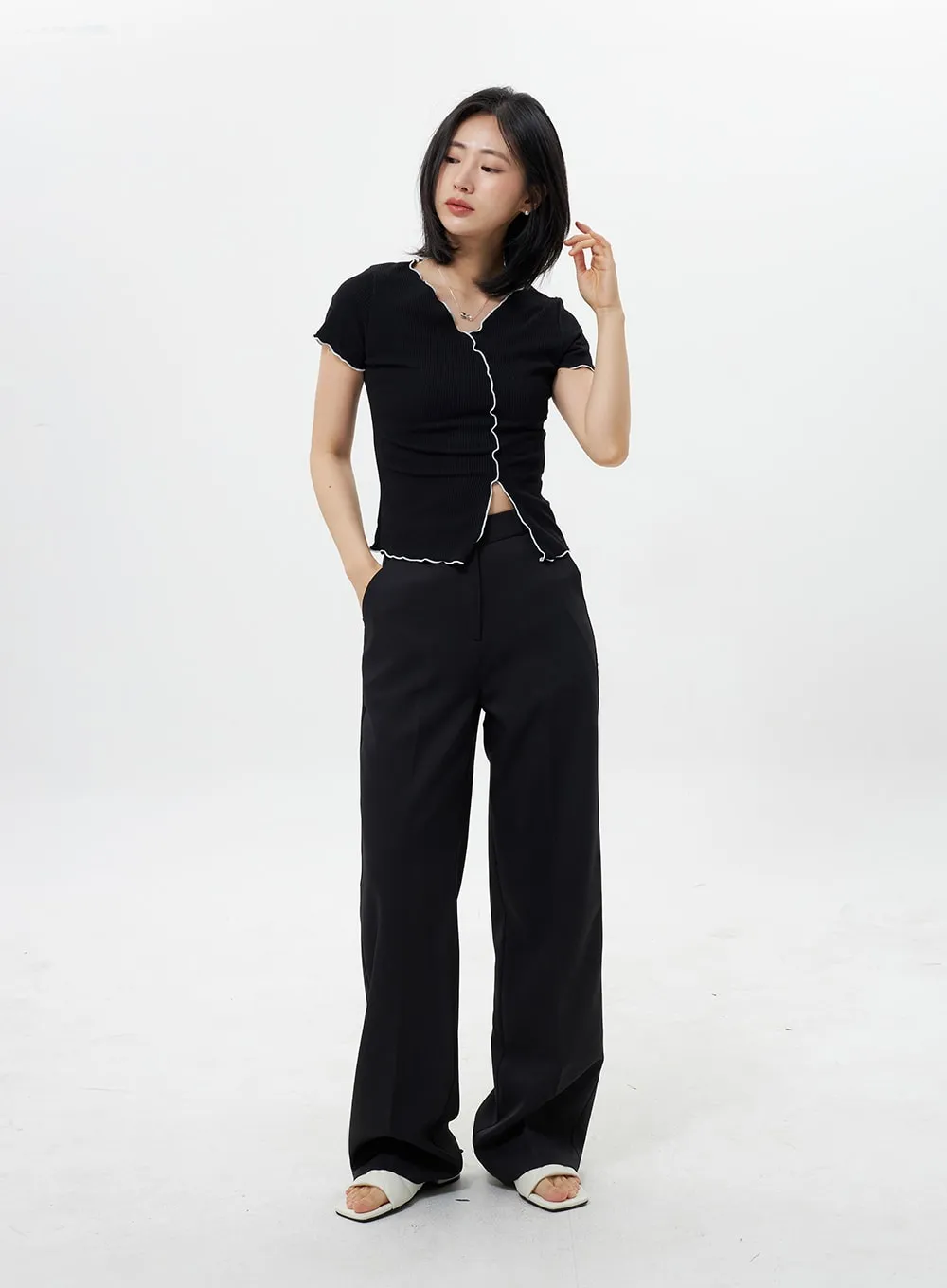 Basic Wide Tailored Pants OY304