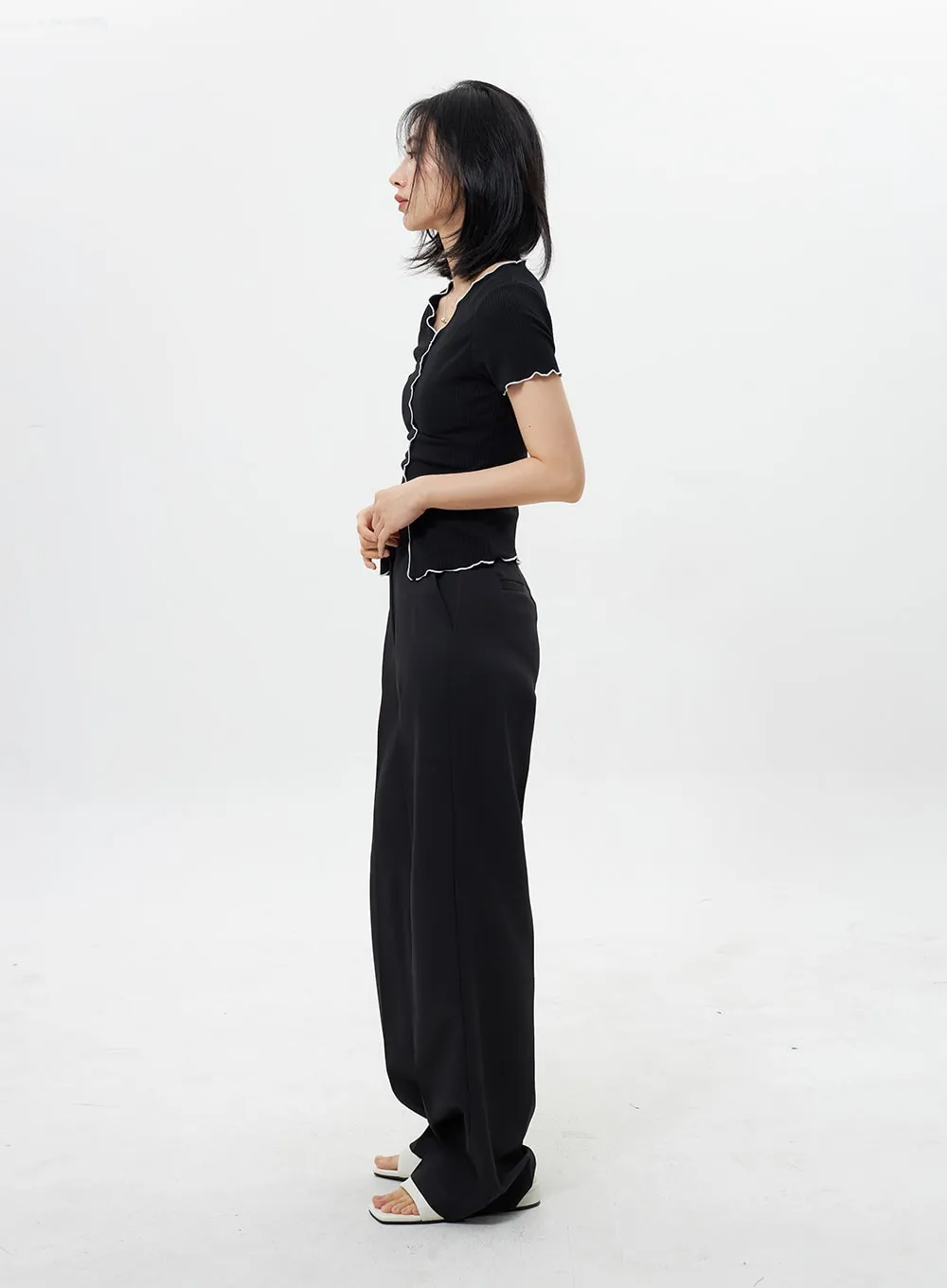 Basic Wide Tailored Pants OY304