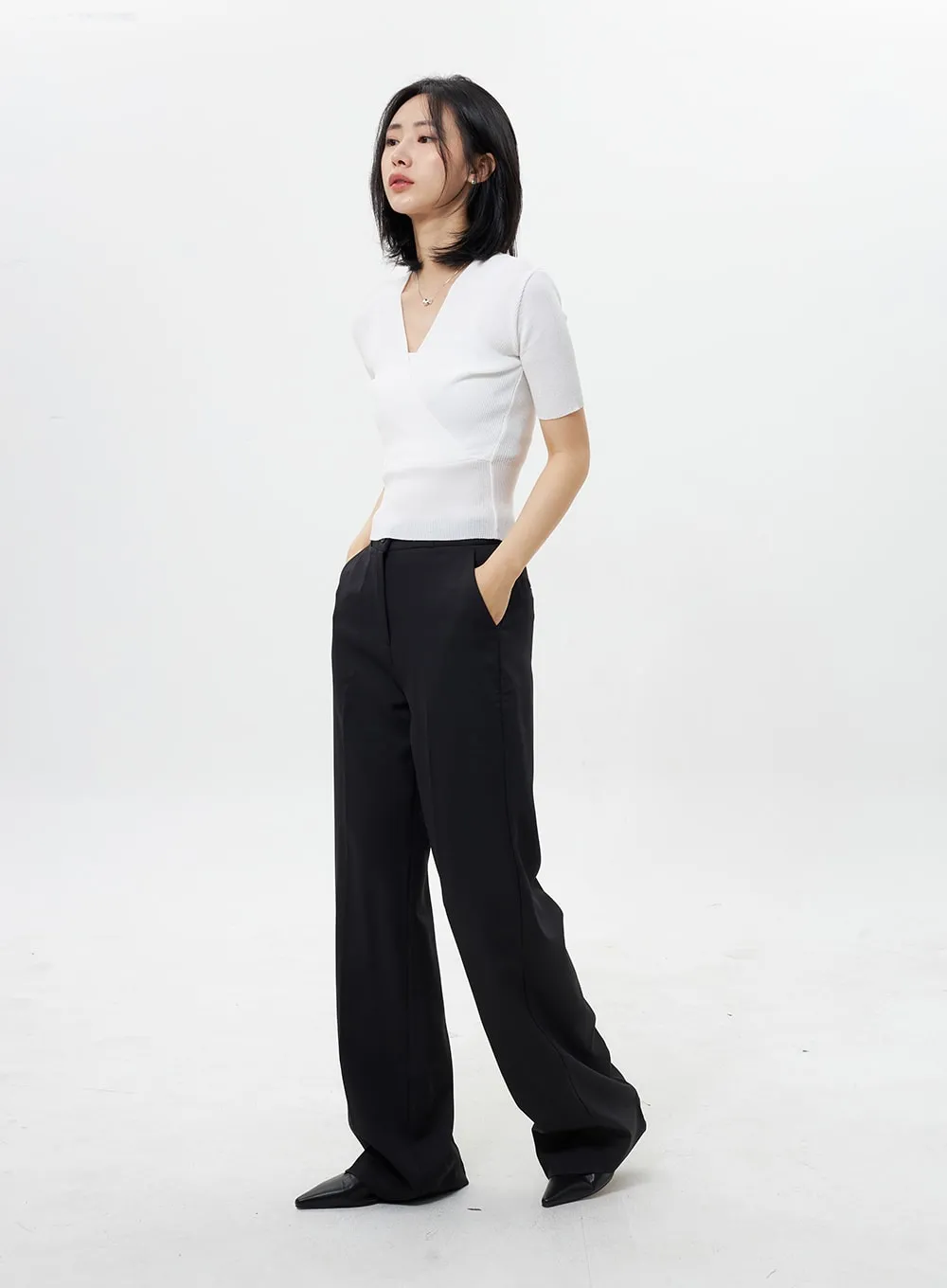 Basic Wide Tailored Pants OY304
