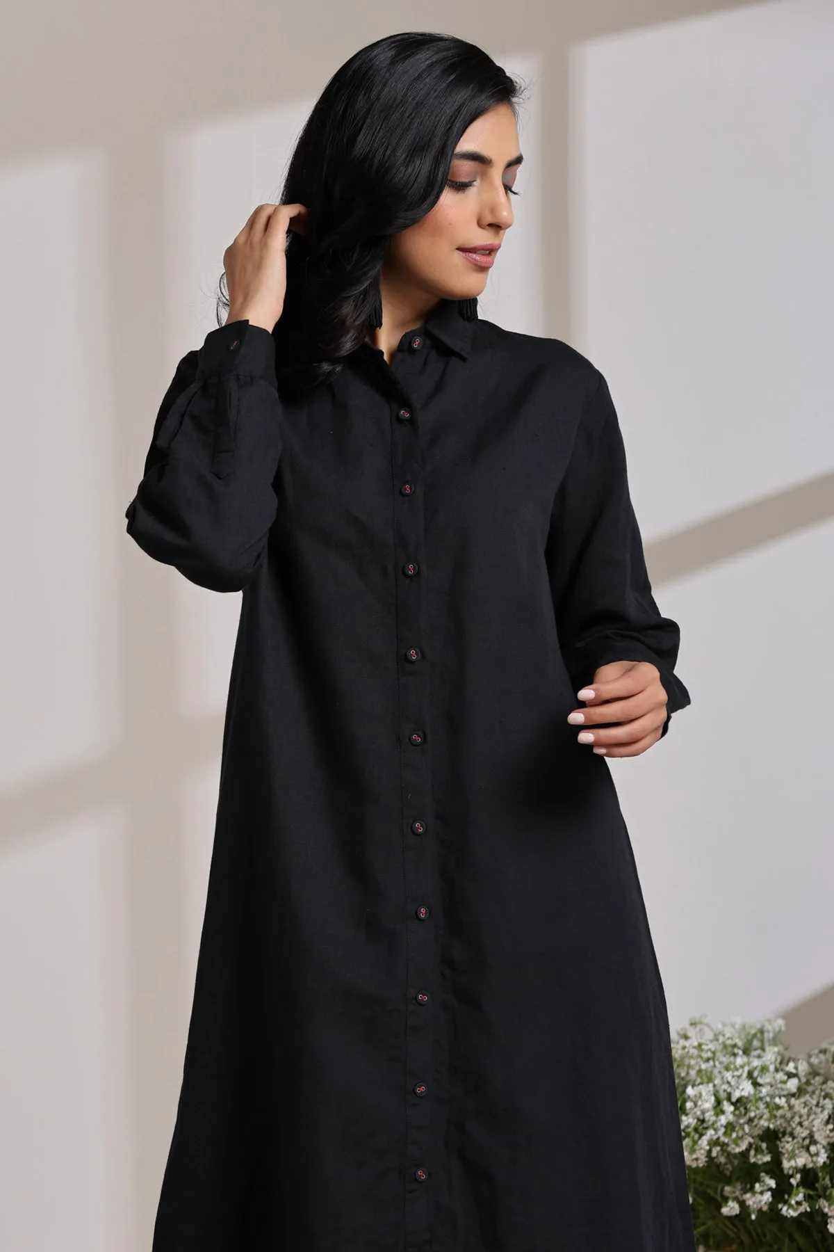 Black Cotton Tunic & Joggers