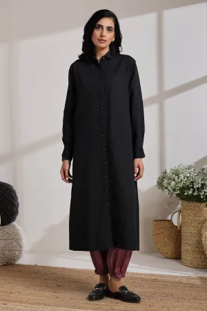 Black Cotton Tunic & Joggers