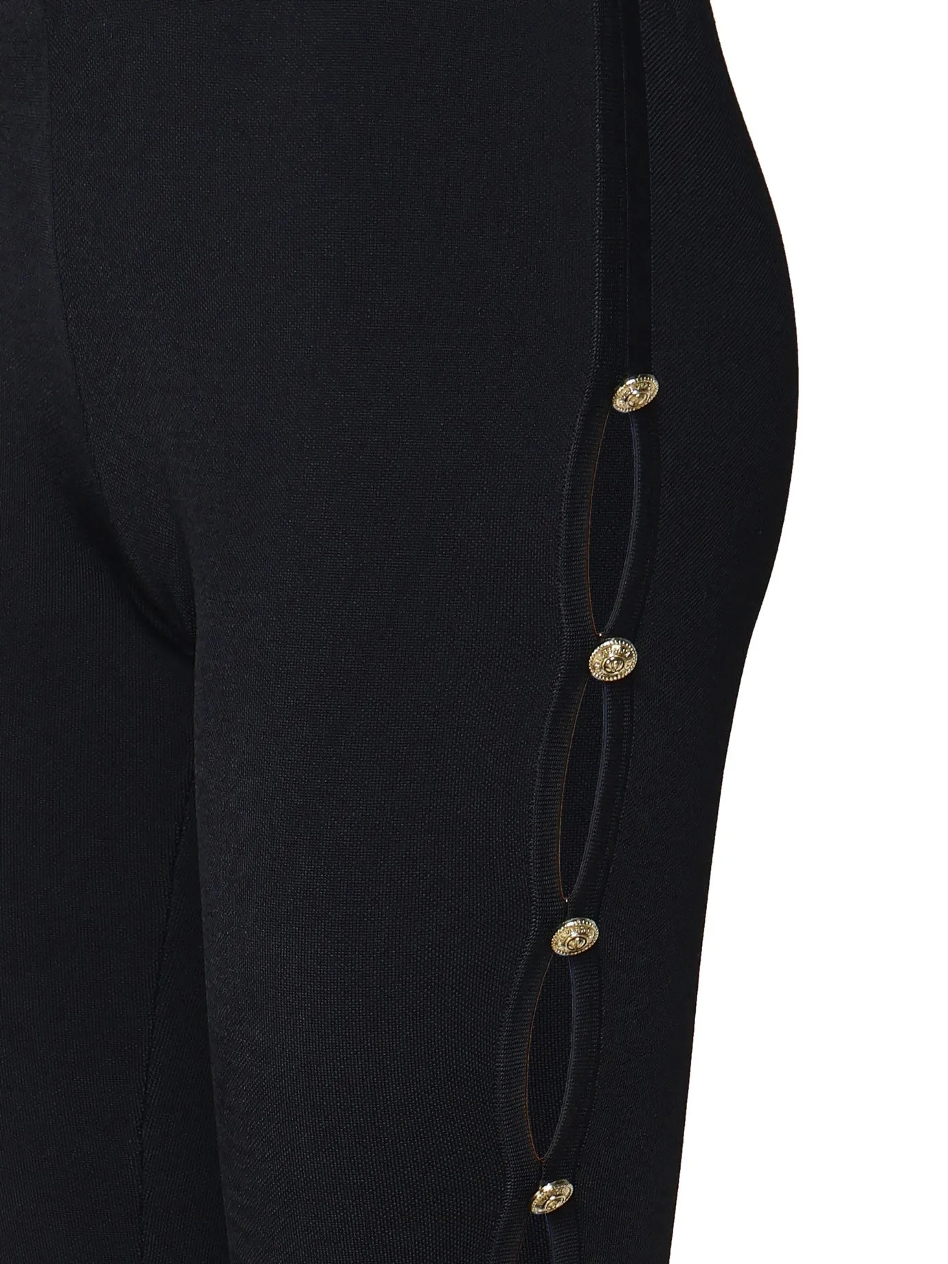 Black Flared High Waist Trousers