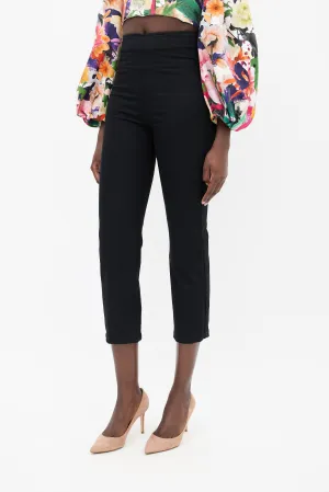 Black Slim Fit Capri Pant