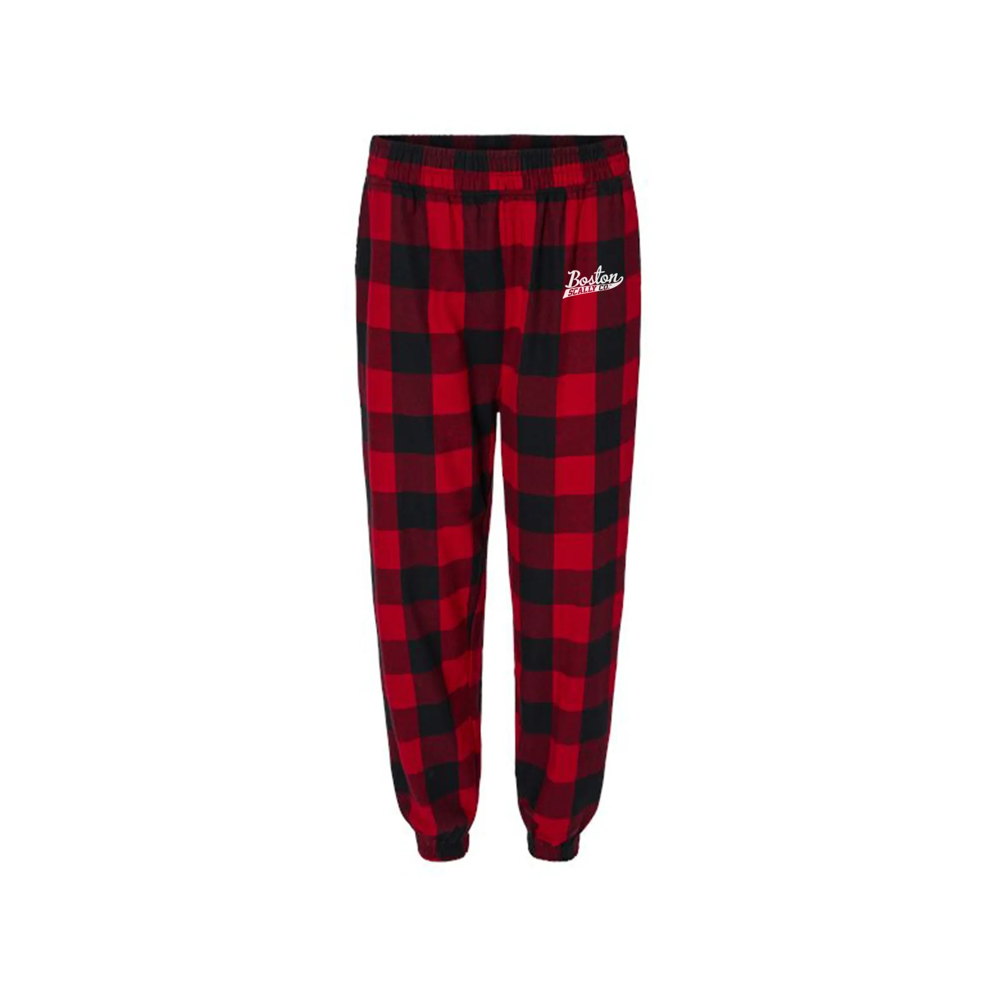 Boston Scally The Buffalo Plaid Joggers - Red