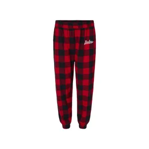Boston Scally The Buffalo Plaid Joggers - Red