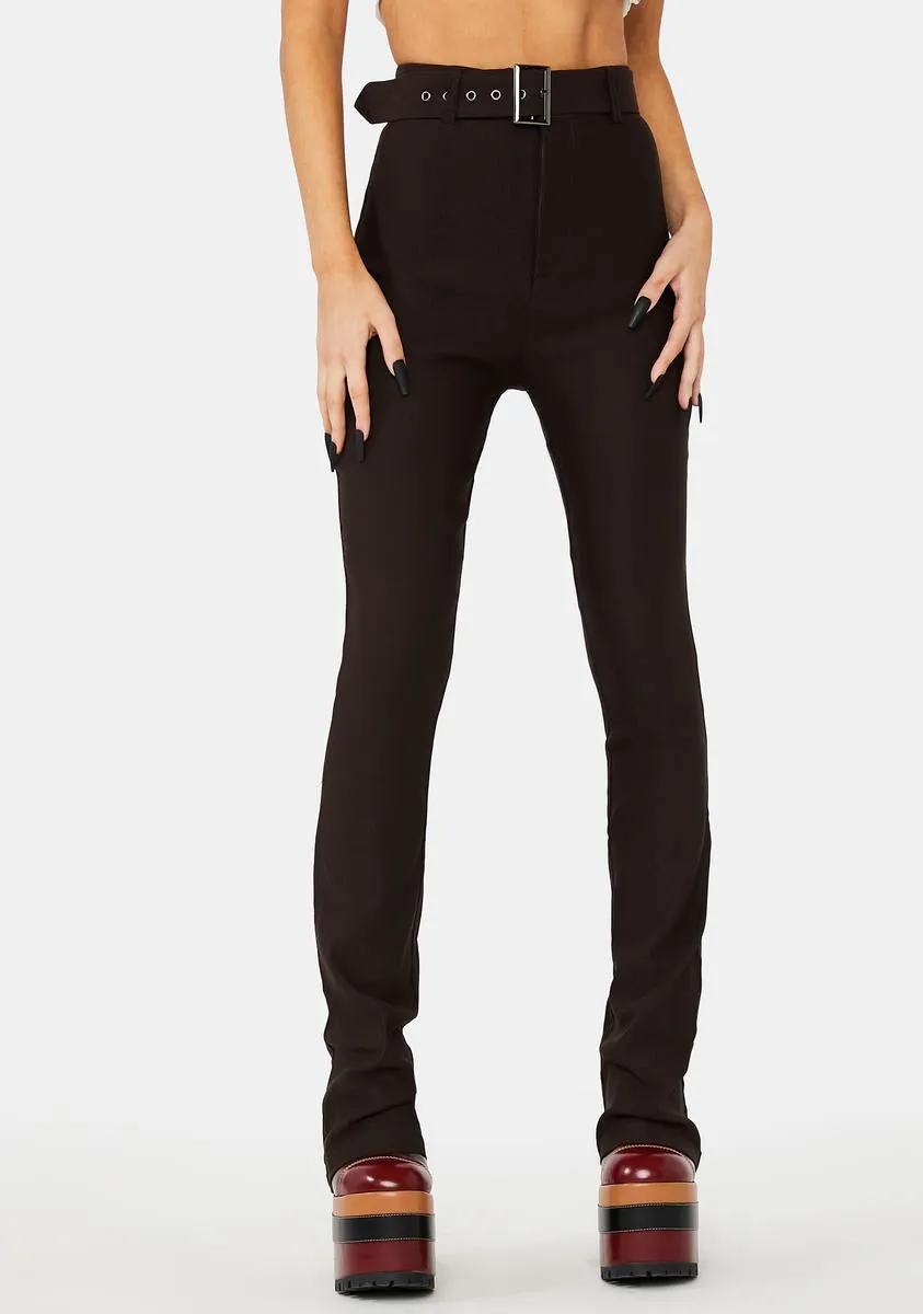 Brown Zaltana Flare Trousers