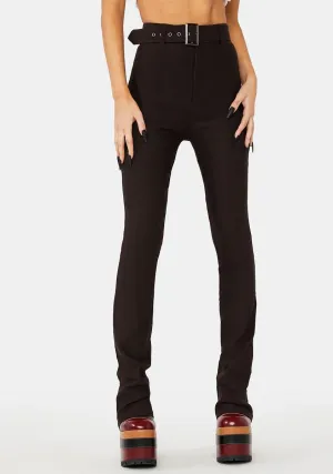 Brown Zaltana Flare Trousers