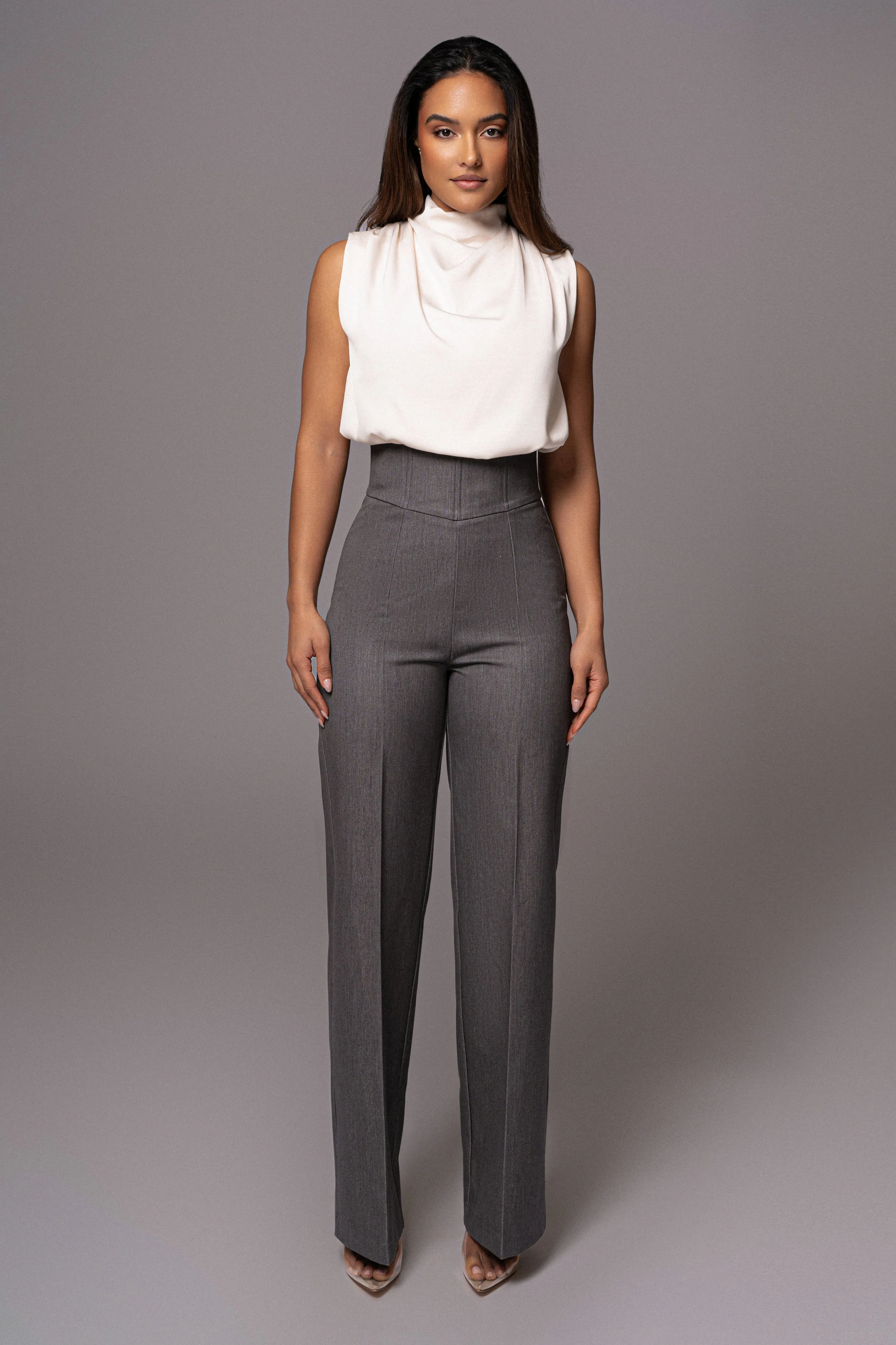 Buttercream Desiree Mock Neck Top