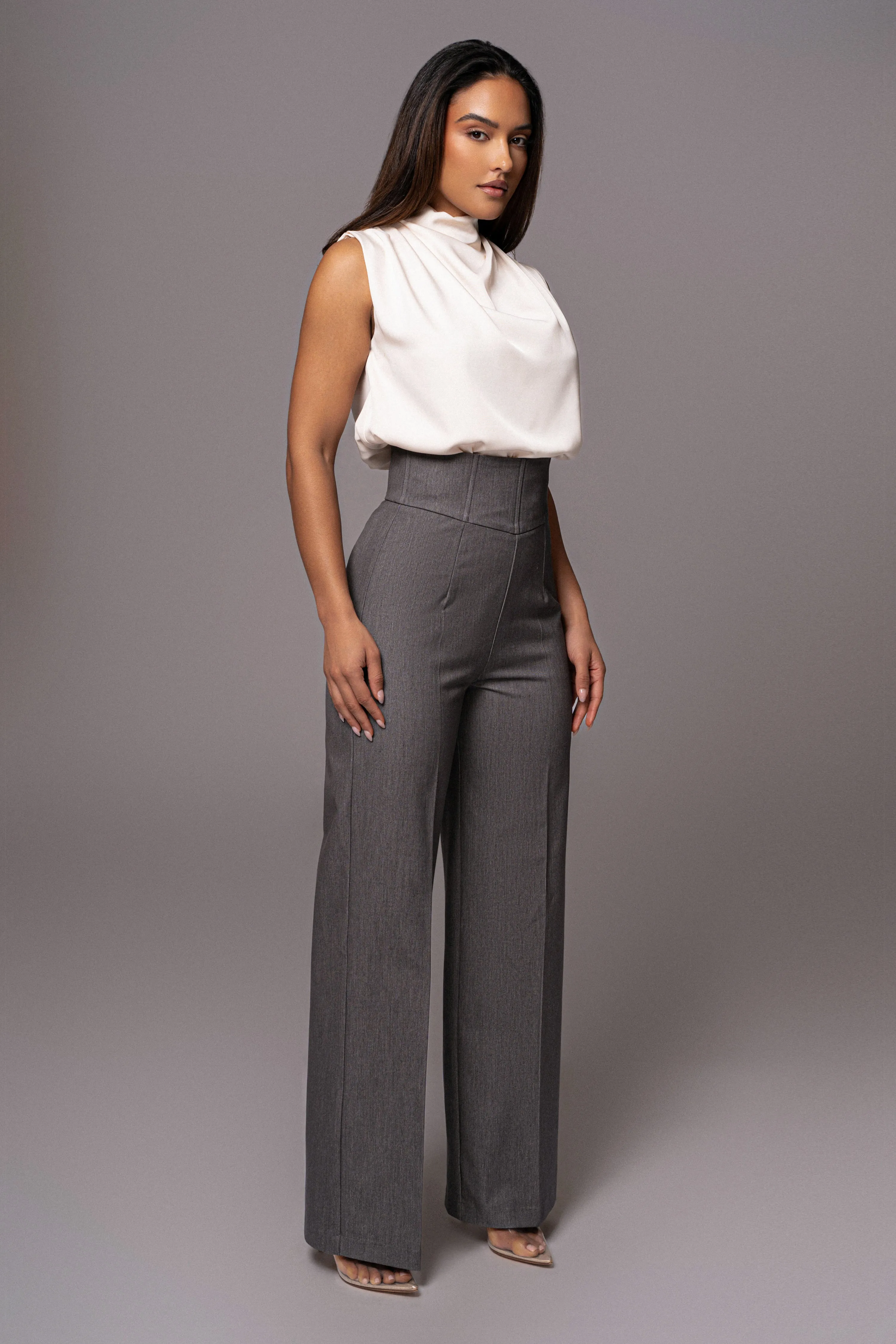 Buttercream Desiree Mock Neck Top