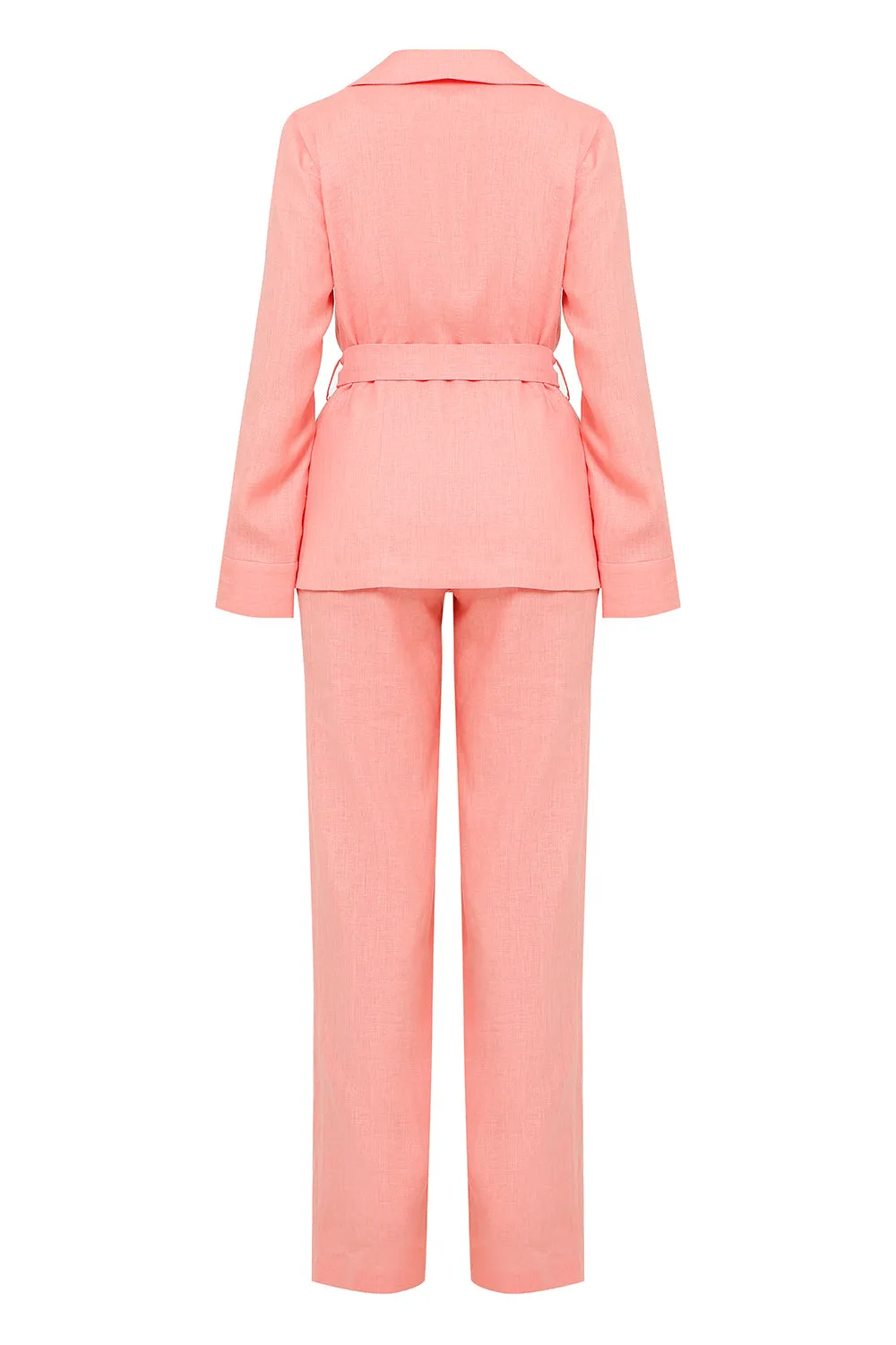 Capri Salmon Linen Set