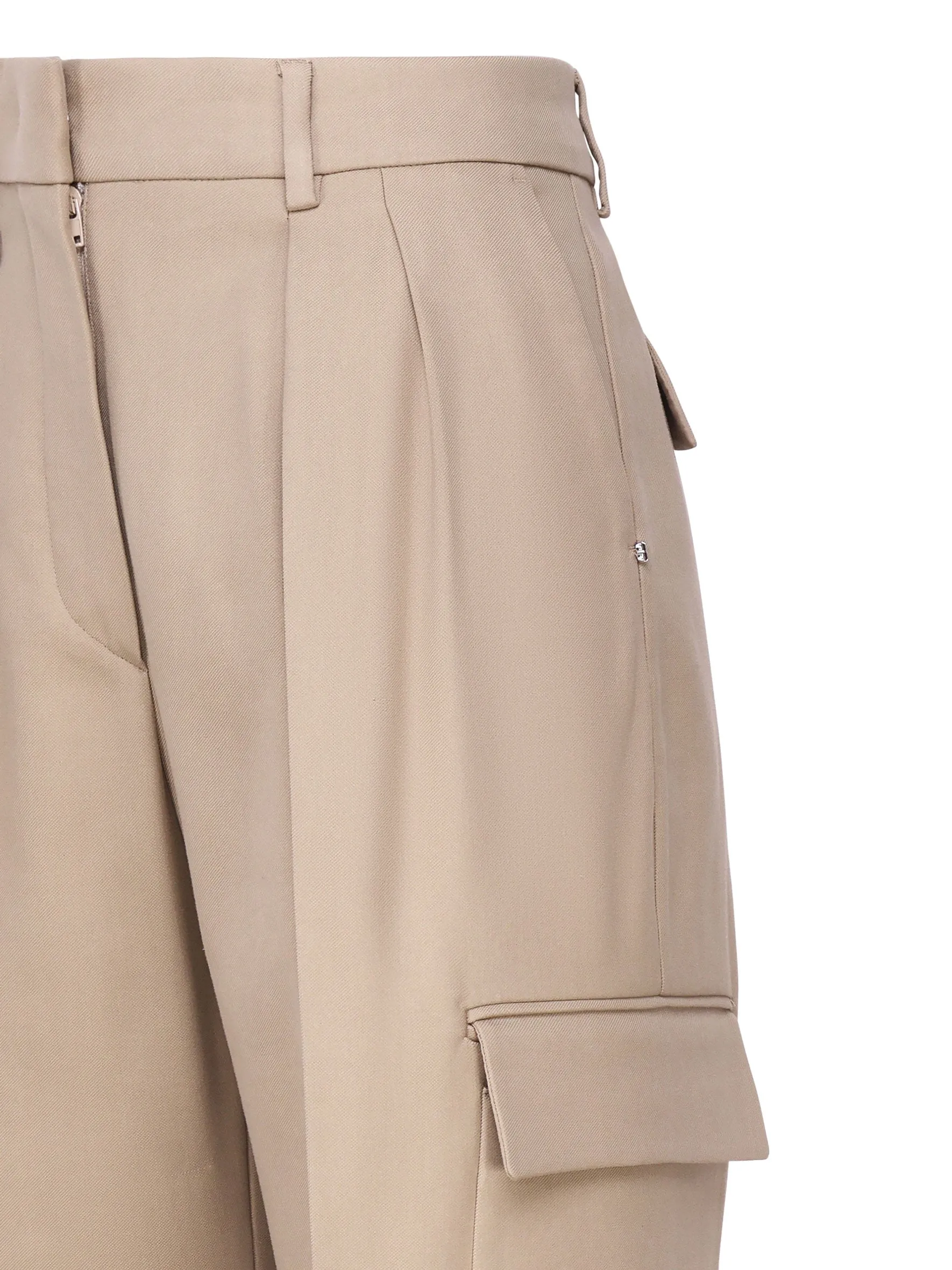 Caramel Cargo Pocket Trousers