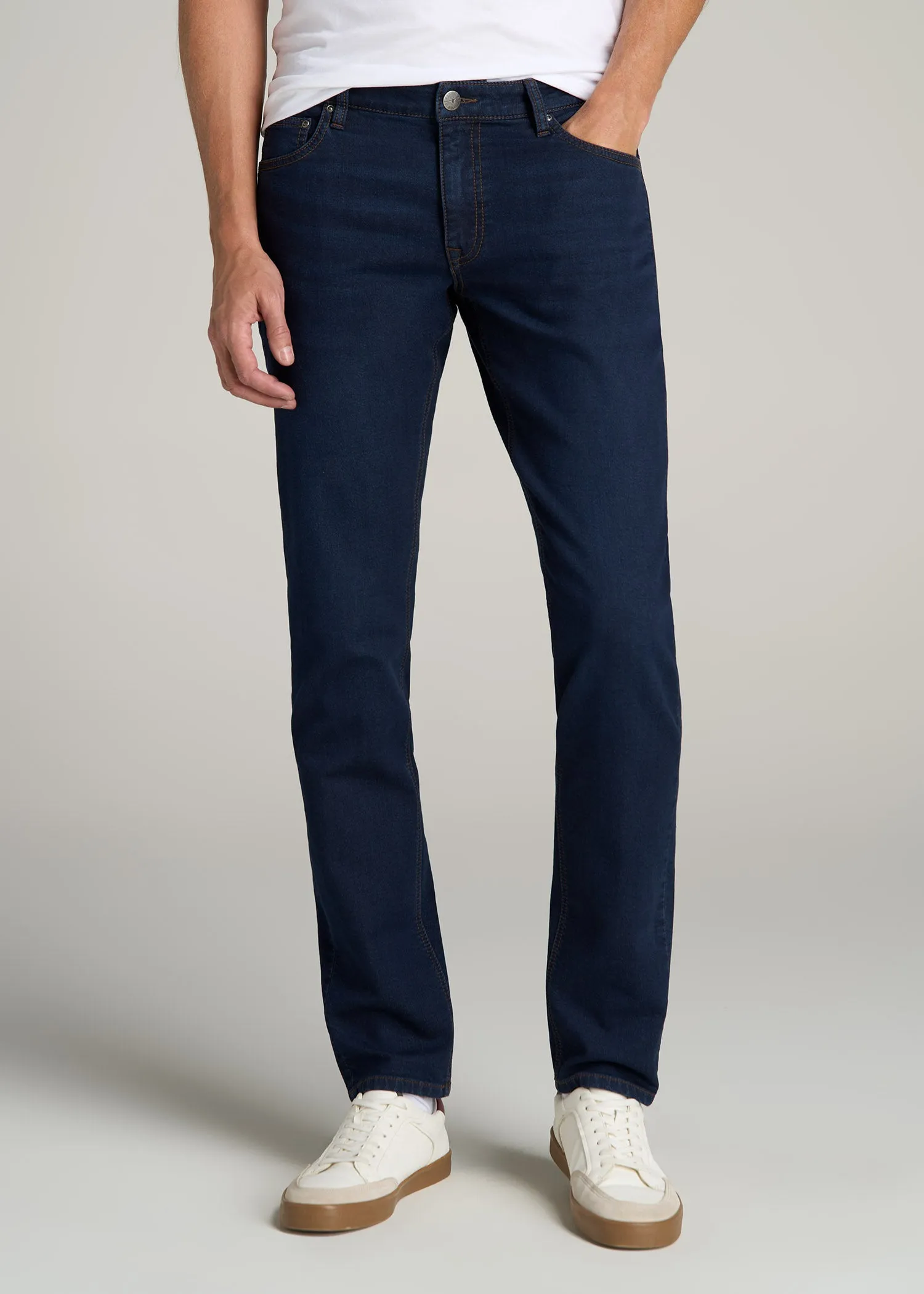 Carman TAPERED Fleeced Jeans for Tall Men in Rockies Blue