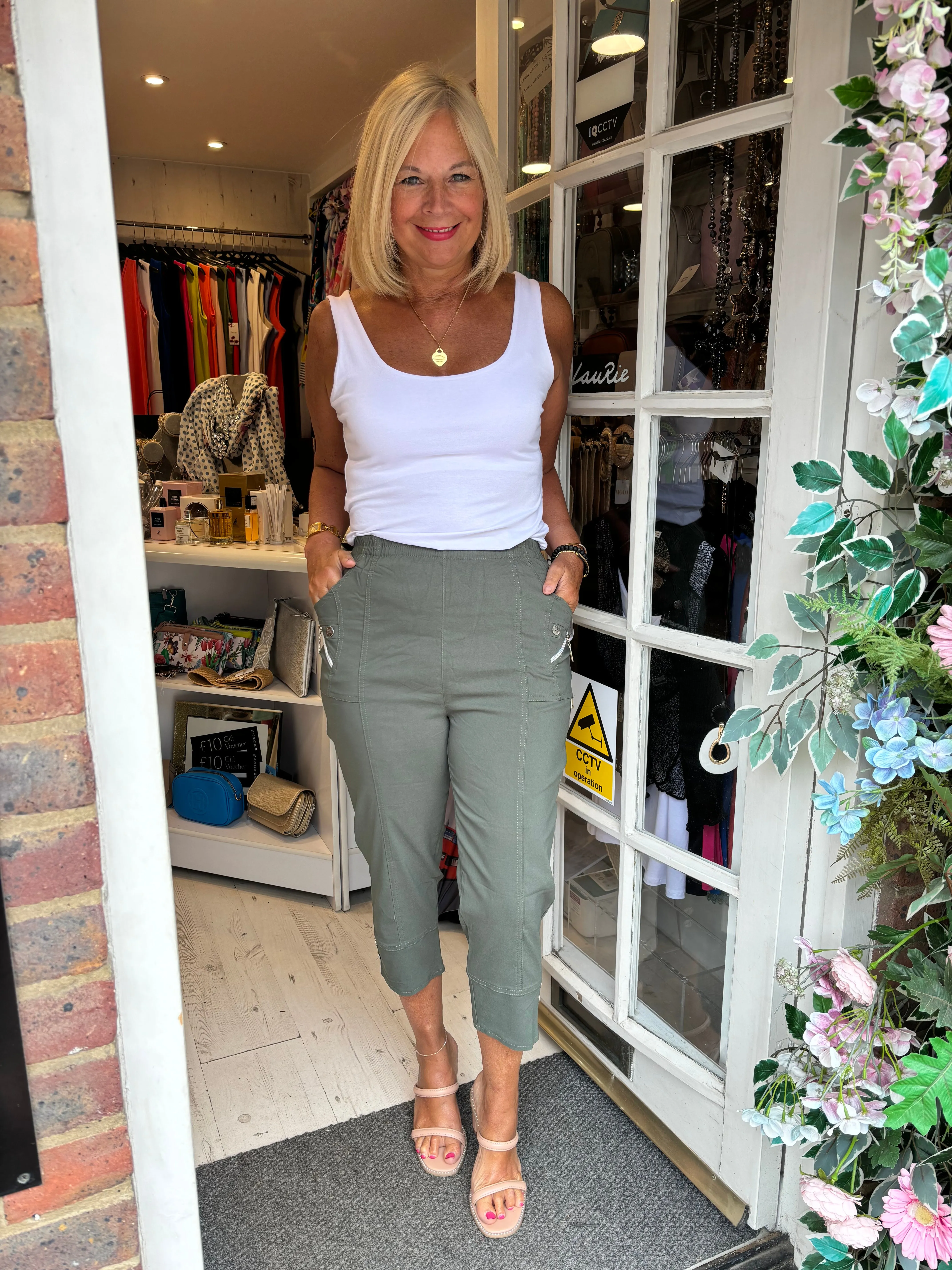 Cherry Berry Capri Trousers