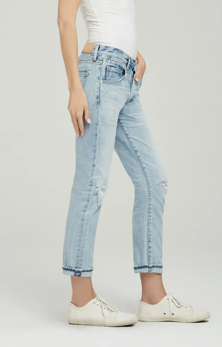 Citizens of Humanity - Emerson Slim Fit Boyfriend Ankle Distressed Rock On