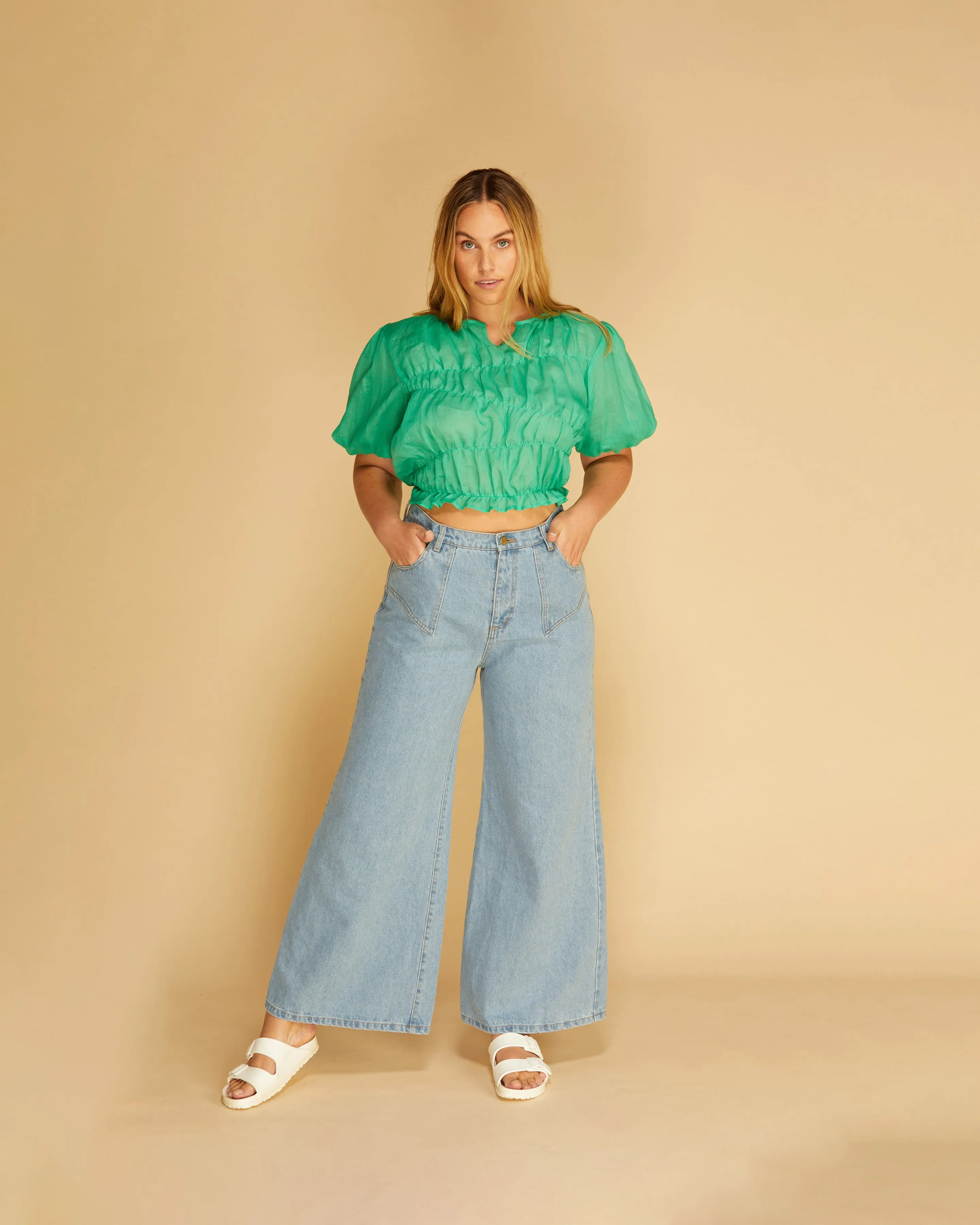 CLOVER JEAN PETITE LIGHT BLUE