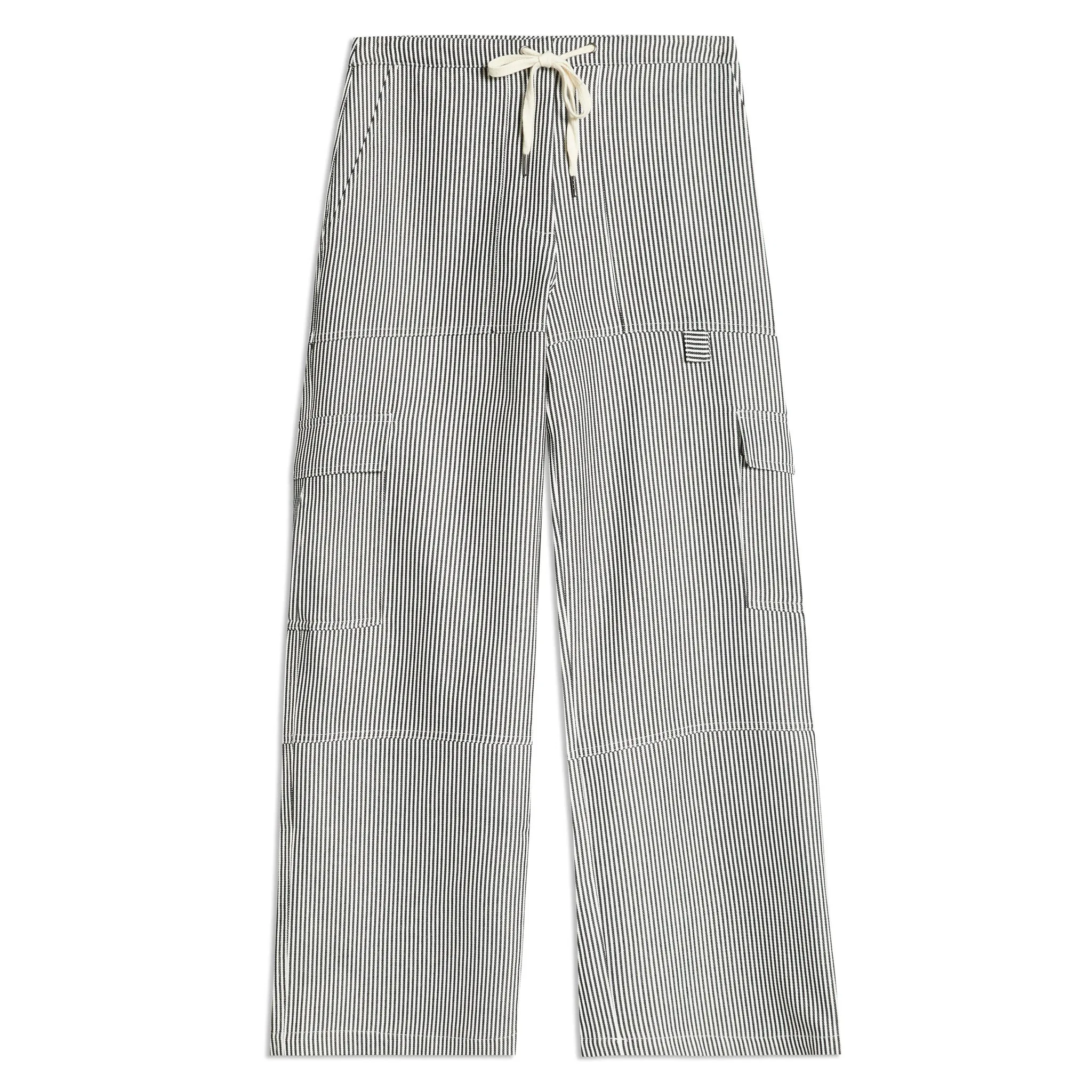 Cotton Ticking Stripe Cargo Trouser