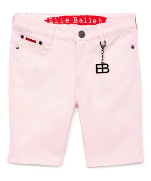 ELIE BALLEH PINK COTTON STRETCH 5 Packet Twill Short Pants