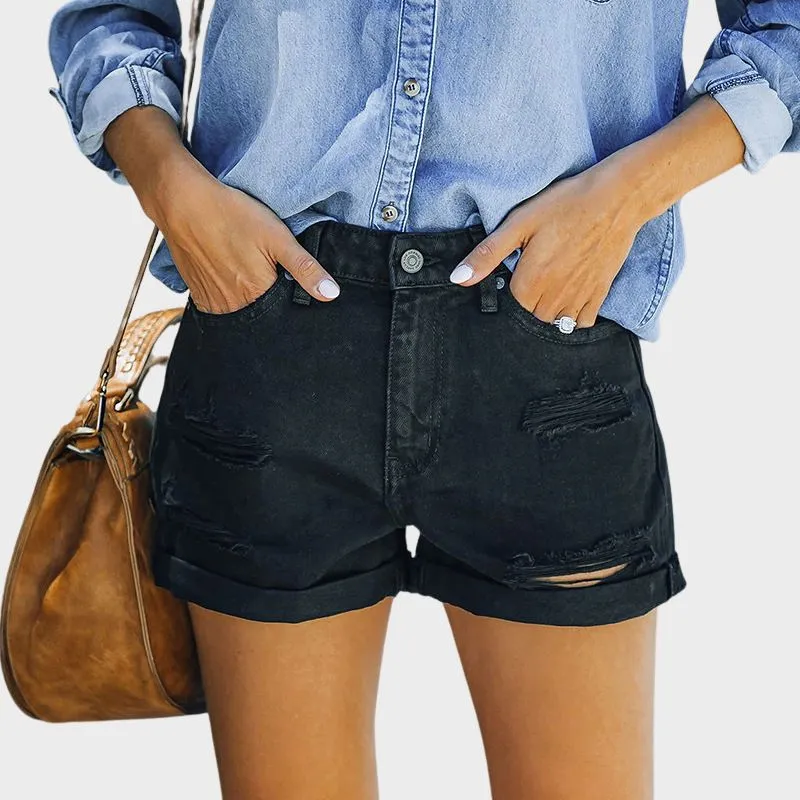 GALA- Avslappnade sommar-denimshorts