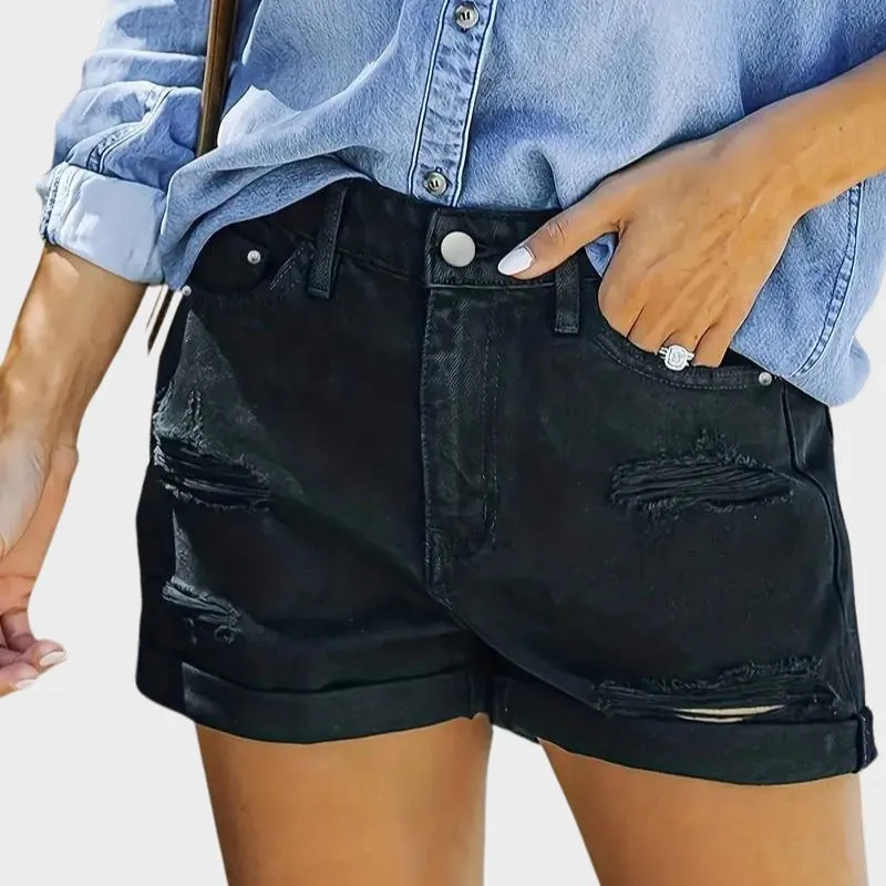 GALA- Avslappnade sommar-denimshorts
