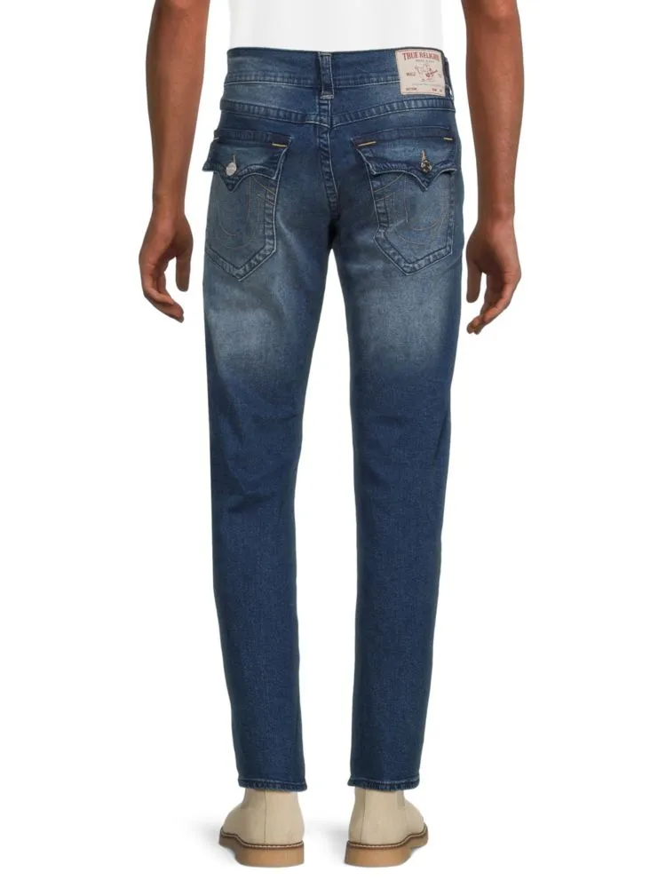 Geno True Religion High Rise Slim Fit Jeans in Medium Dusk