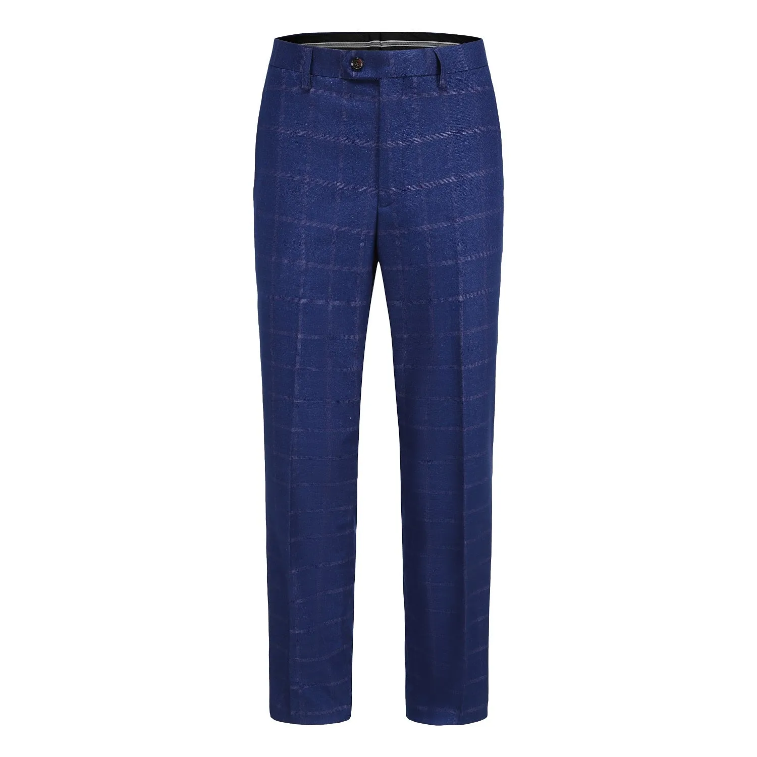Gino Vitale Men's 3-Piece Windowpane Plaid Slim Fit Suit