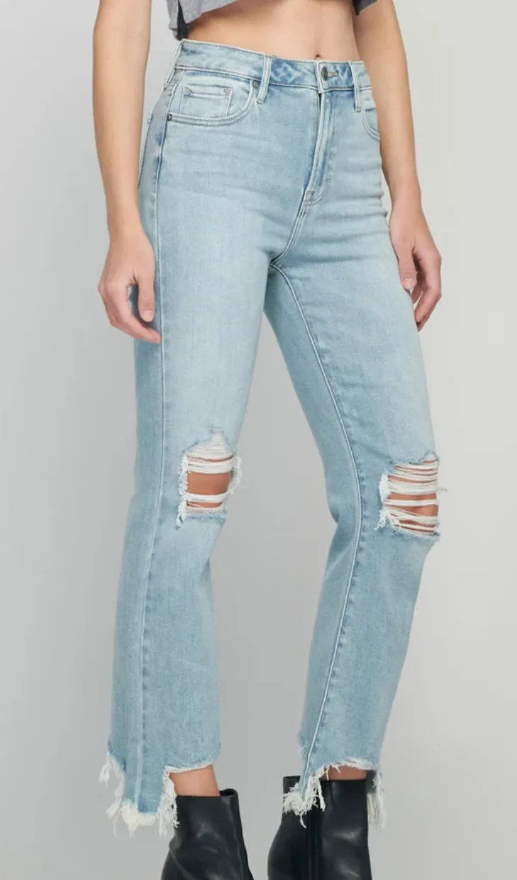 Happi Distressed Crop Denim