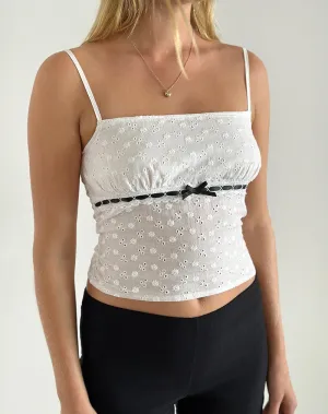 Katisa Top in Broderie White