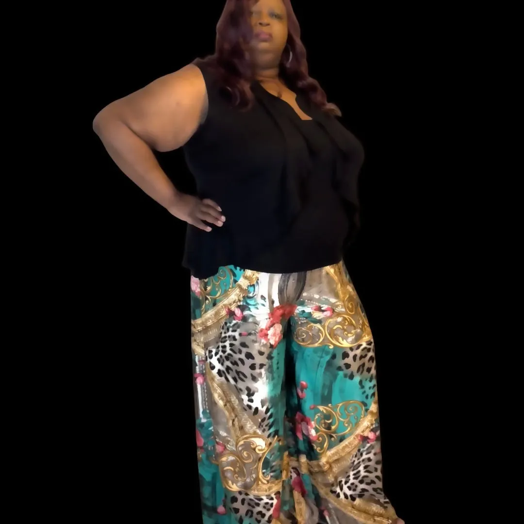 Kimbrough - Plus printed wide leg palazzo pants