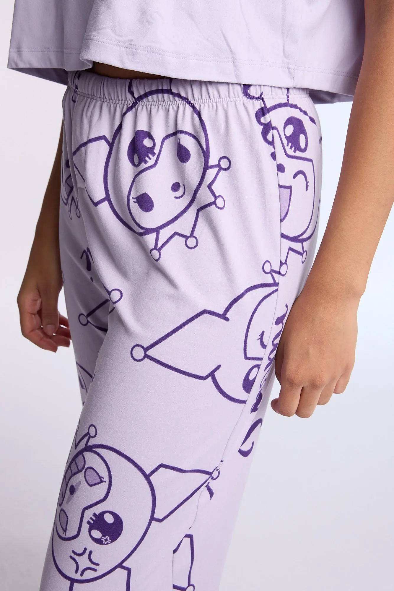 Kuromi Super Soft Pajama Tee And Pants 2-Piece Set