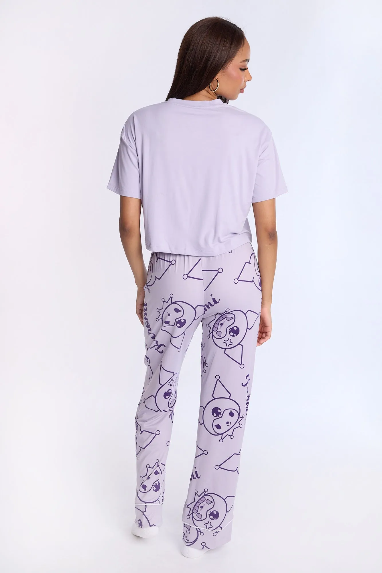 Kuromi Super Soft Pajama Tee And Pants 2-Piece Set