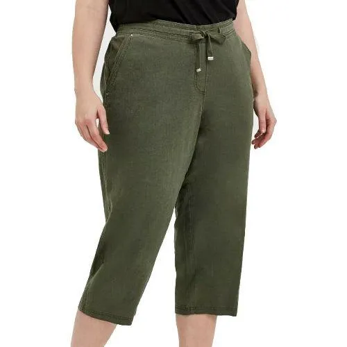 Ladies Linen Cropped Trousers Capri Short Pants