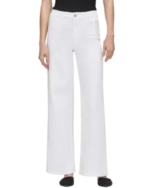 Le Slim Palazzo Pant in White