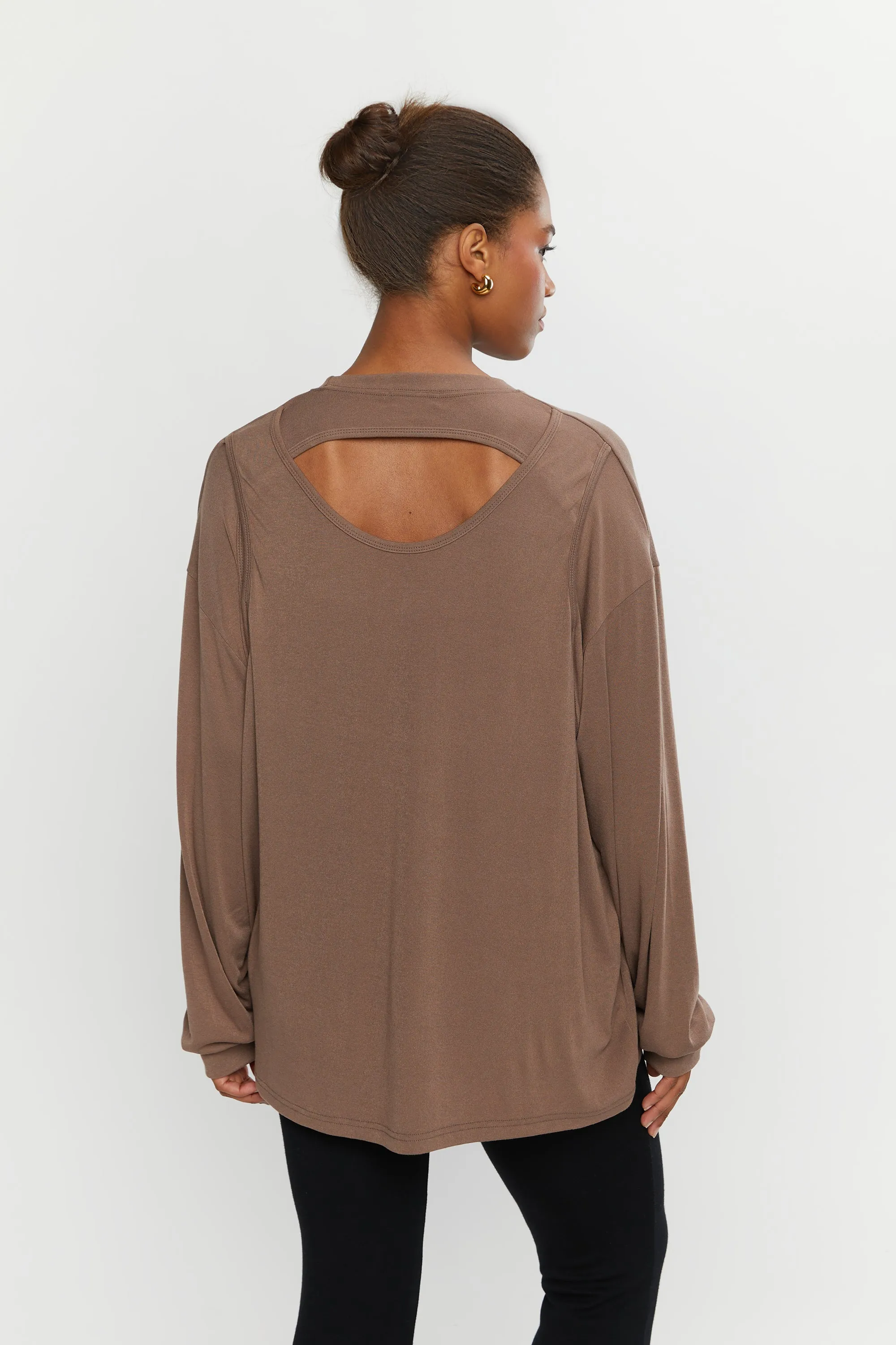 LONG SLEEVE TOP WITH OPEN BACK