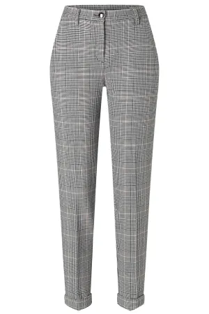 Mac 3414-00-0140 Chino Turn-Up 208K Ivory Check Bi-Stretch Trousers