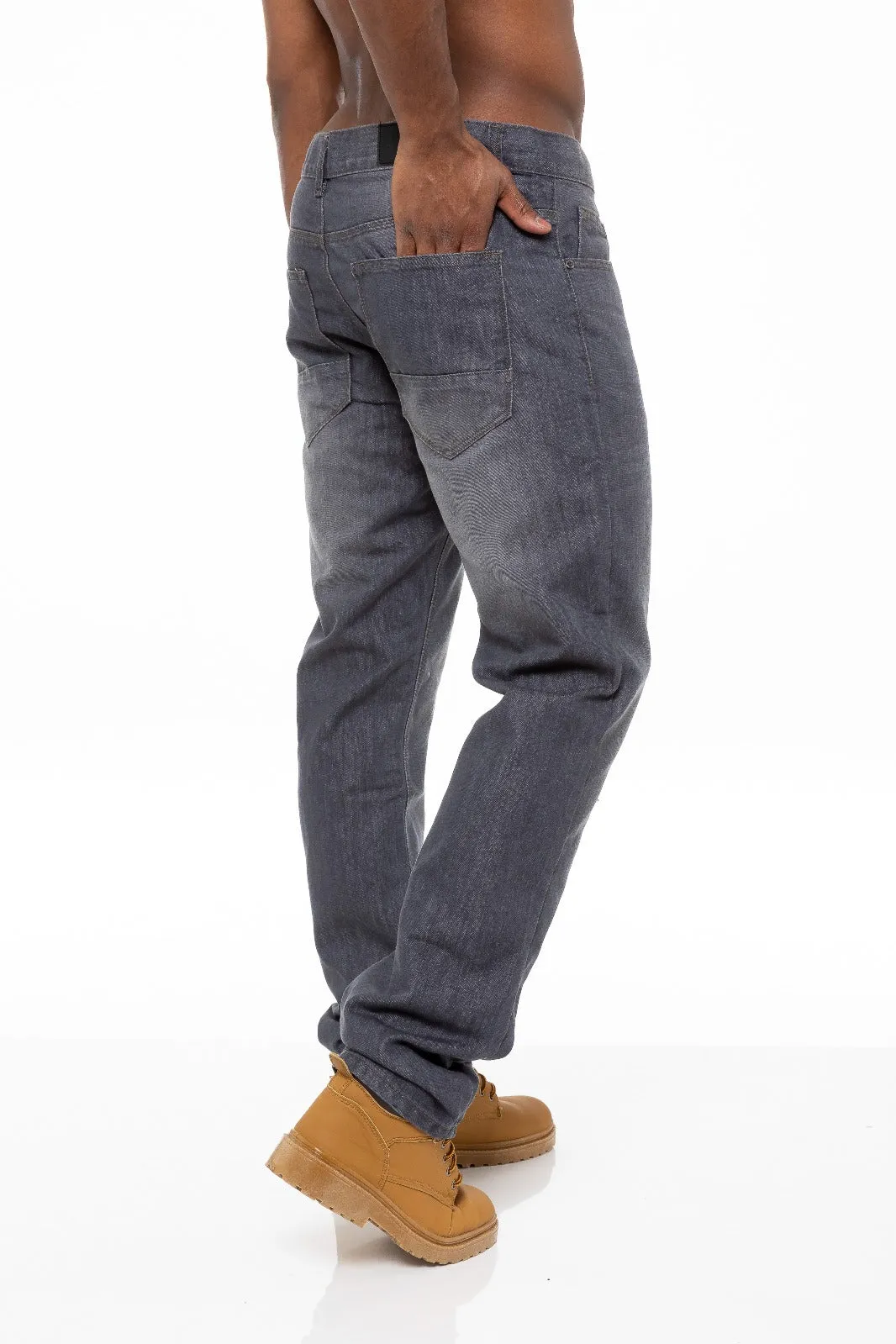 Mens Regular Tapered Fit Enzo Designer Jeans