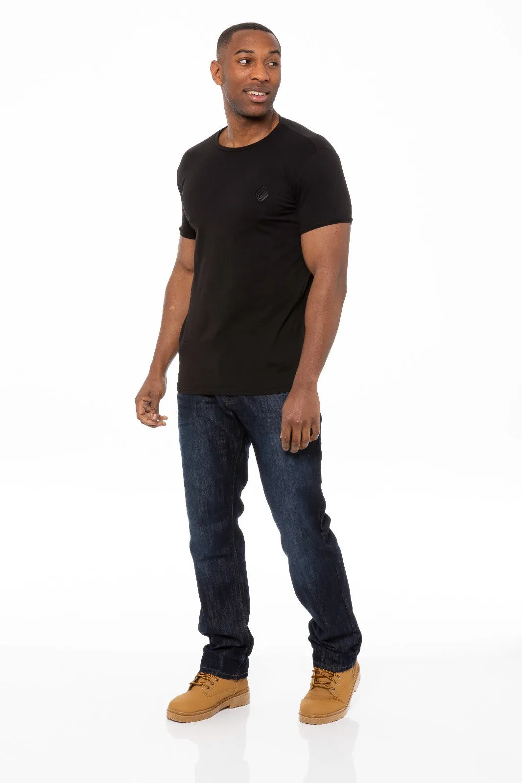 Mens Regular Tapered Fit Enzo Designer Jeans