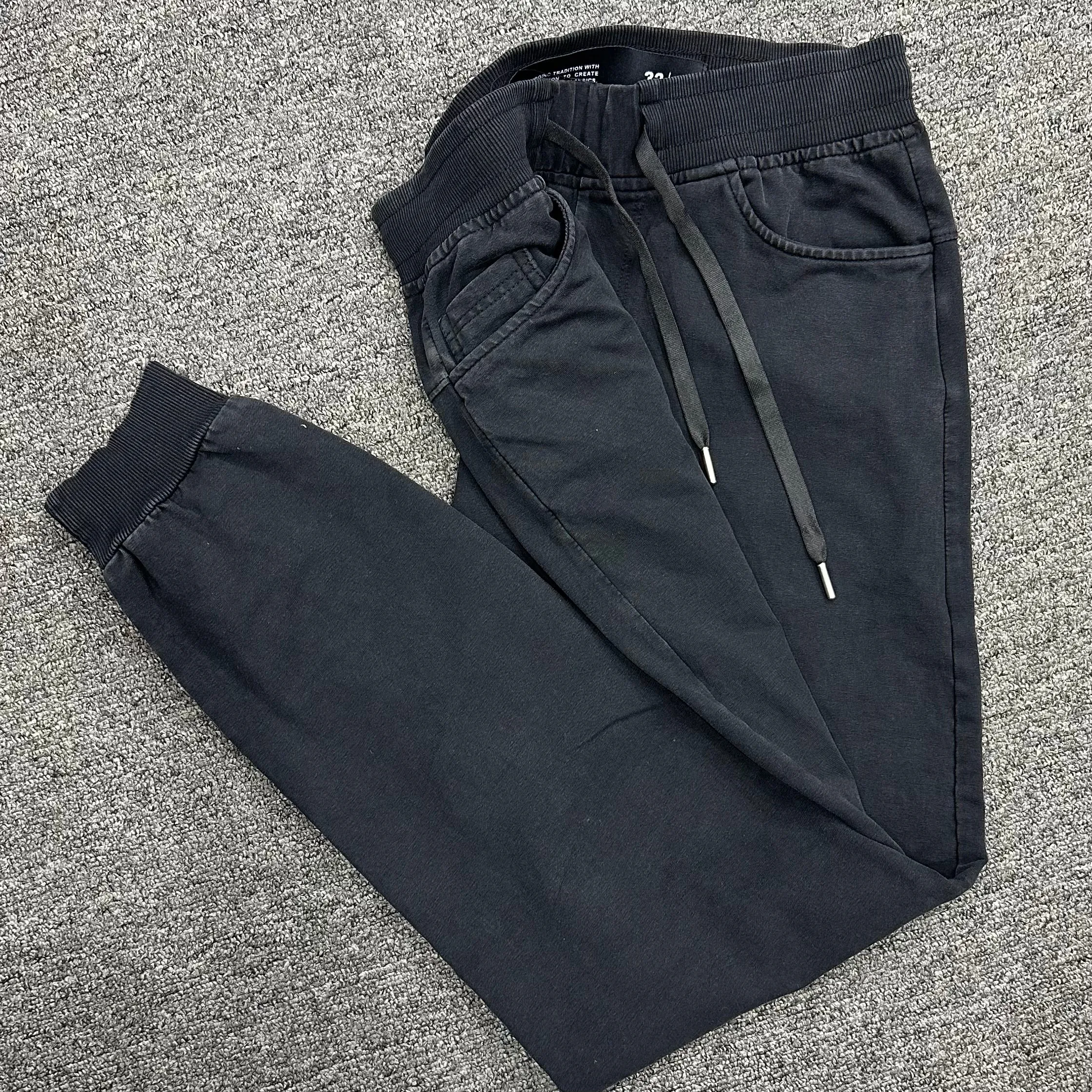 Men's RFD Black Cotton Terry Joggers