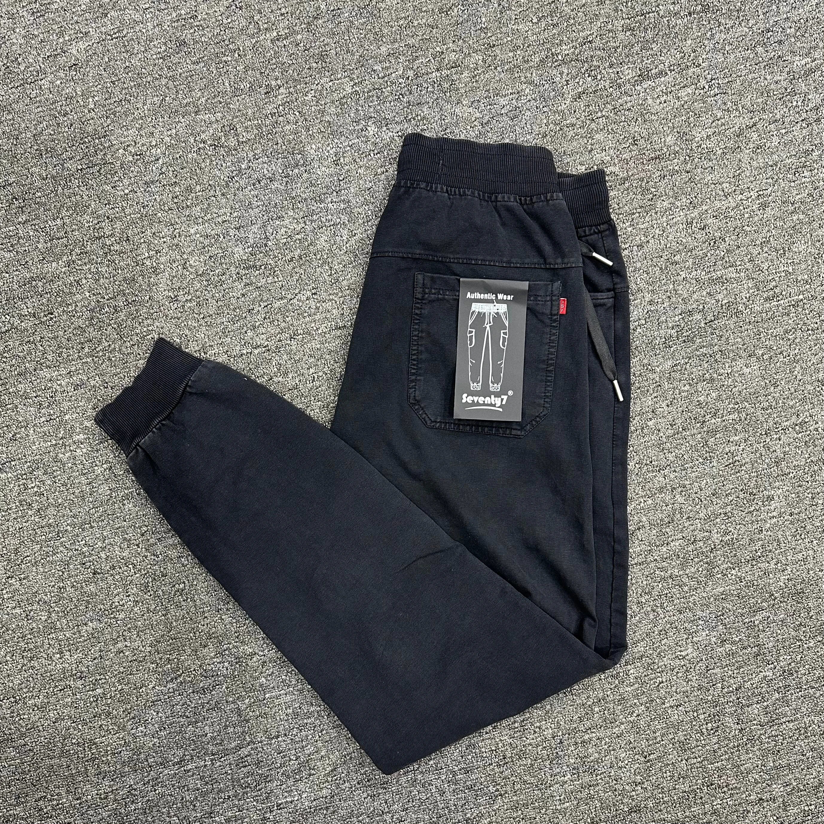 Men's RFD Black Cotton Terry Joggers