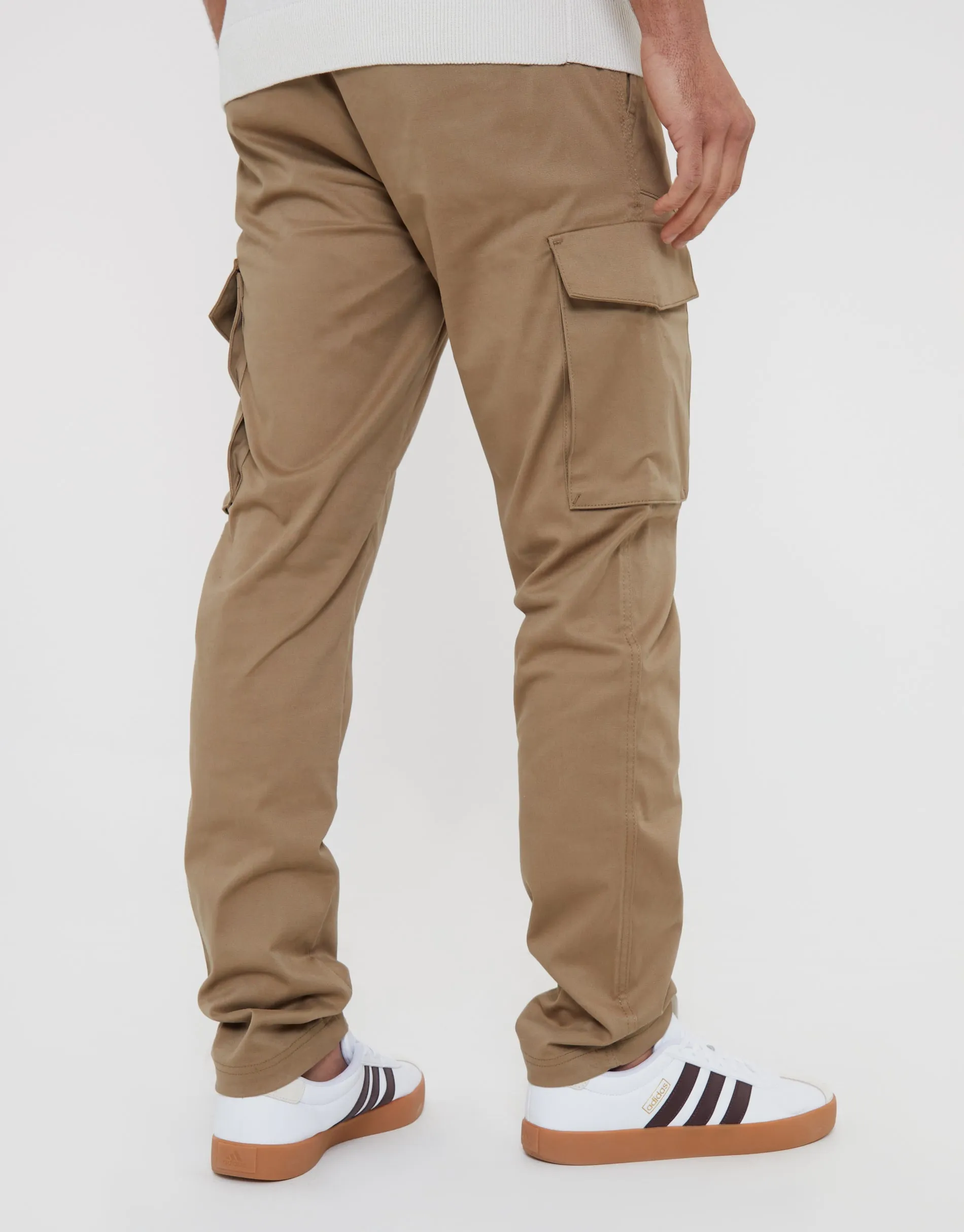 Men's Stone Cargo Chino Trousers