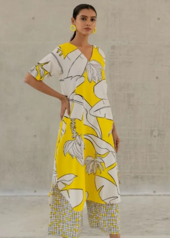 Plantain Orchard Kurta and checks Palazzo set