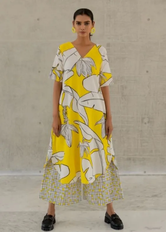 Plantain Orchard Kurta and checks Palazzo set