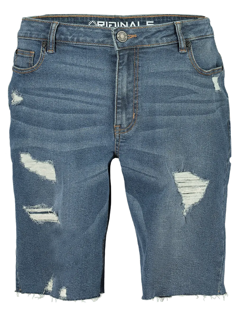 Ripped Denim Shorts