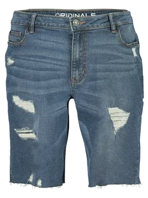 Ripped Denim Shorts