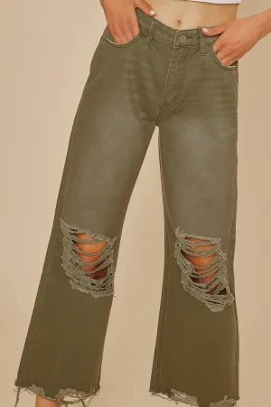 S- DISTRESSED LIGHT WEIGHT DENIM STRAIGHT JEAN _ SKU AP0033