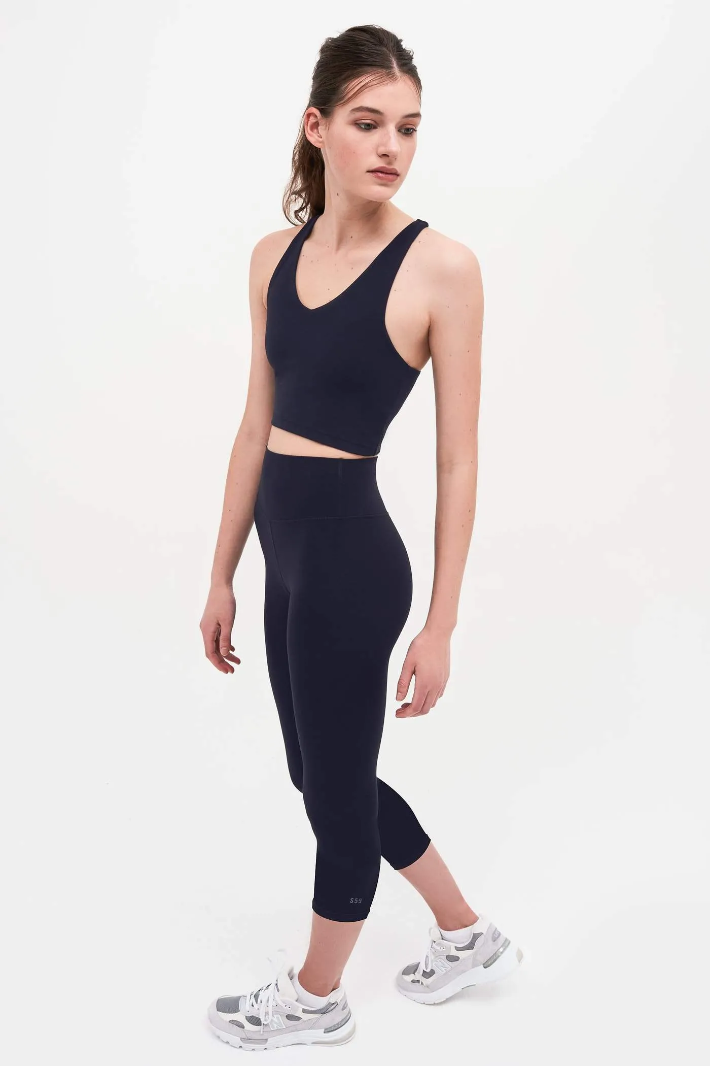 Splits59 Airweight Crop Legging in Navy