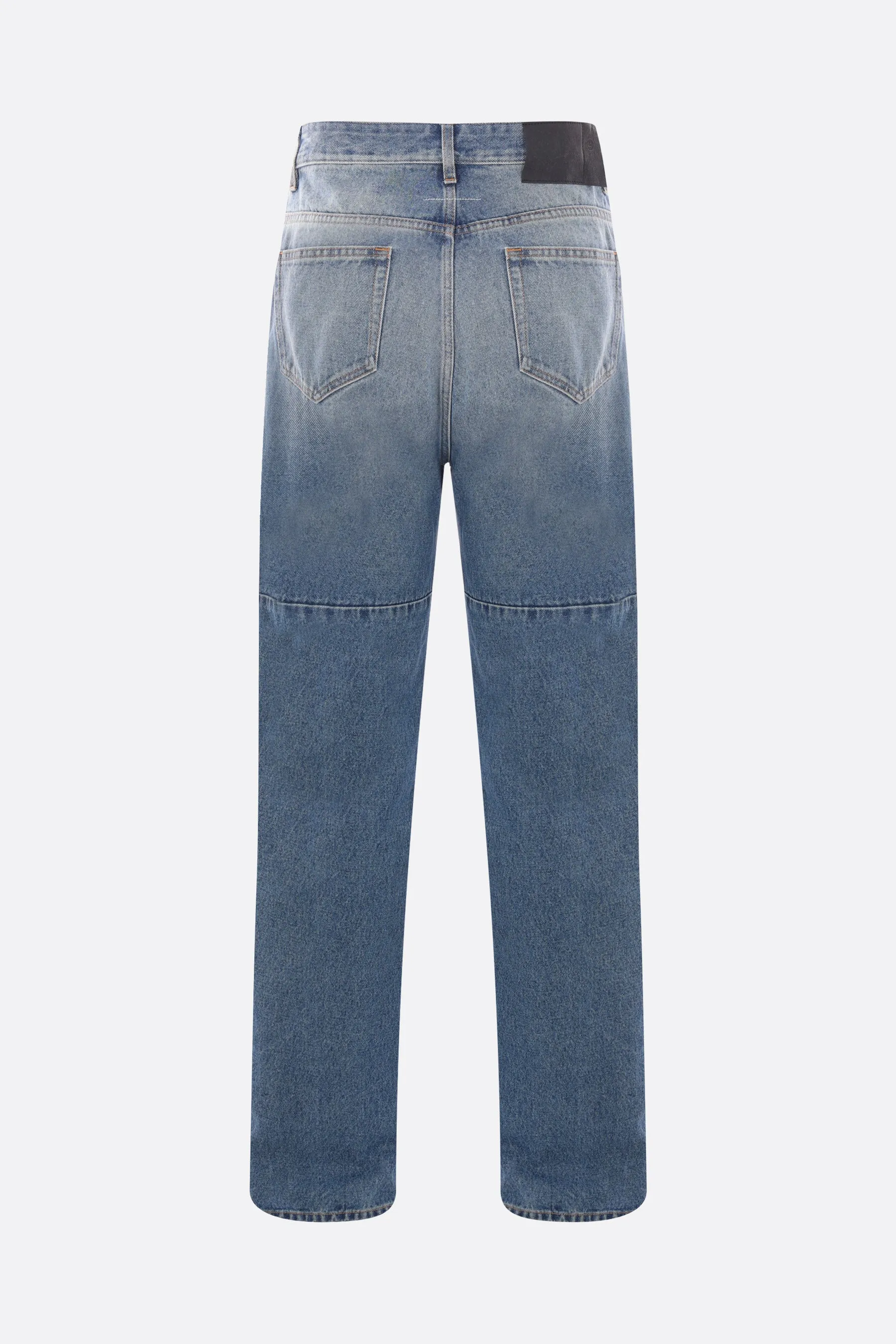 Tapered Distressed Denim Jeans
