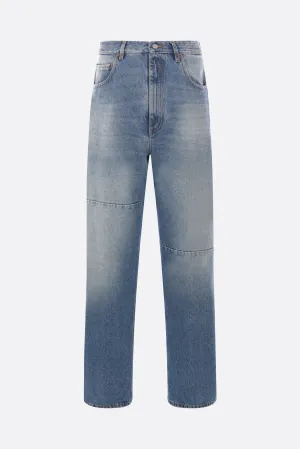 Tapered Distressed Denim Jeans