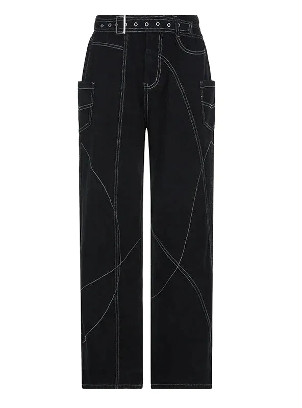 TastyHottie - LOOSE WIDE LEG LOW WAIST JEANS PANTS